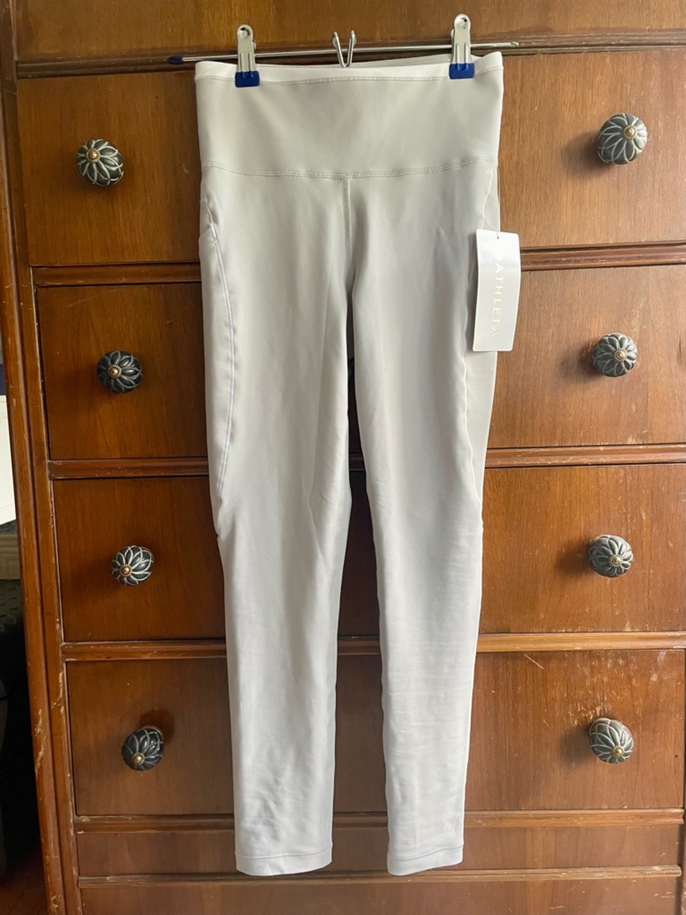 Athleta White Interval Stash Tipped 7/8 Tight